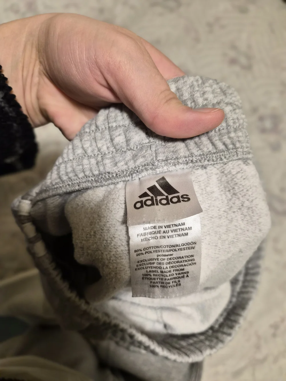 Adidas Grey Essentials 3-Stripe Joggers - Picture 4 of 7
